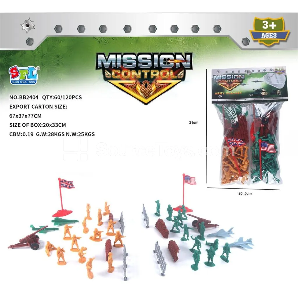 Combat Command Playset, 60 PCS
