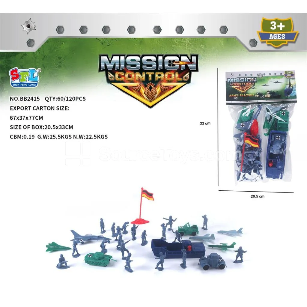 40-Piece Military Command Playset