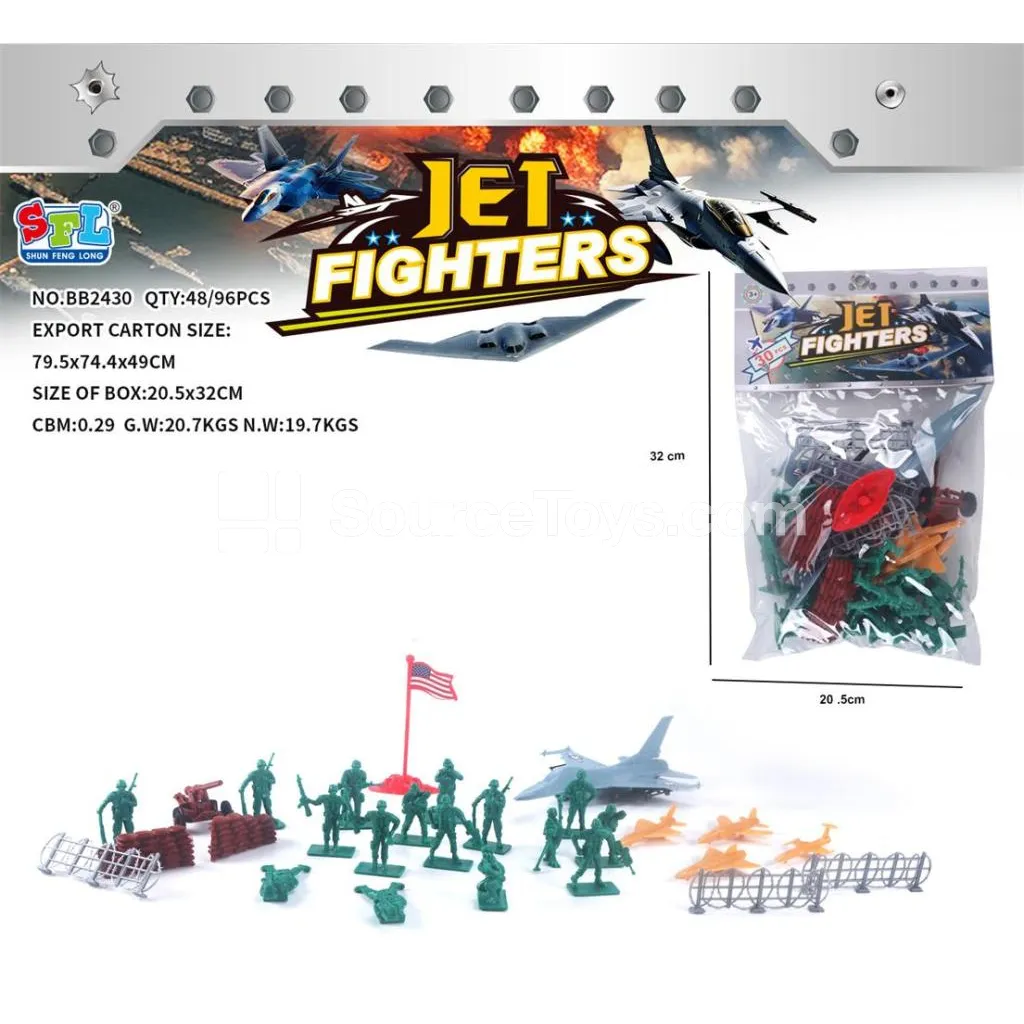 30-Piece Military Fighter Jet Assembly Toy
