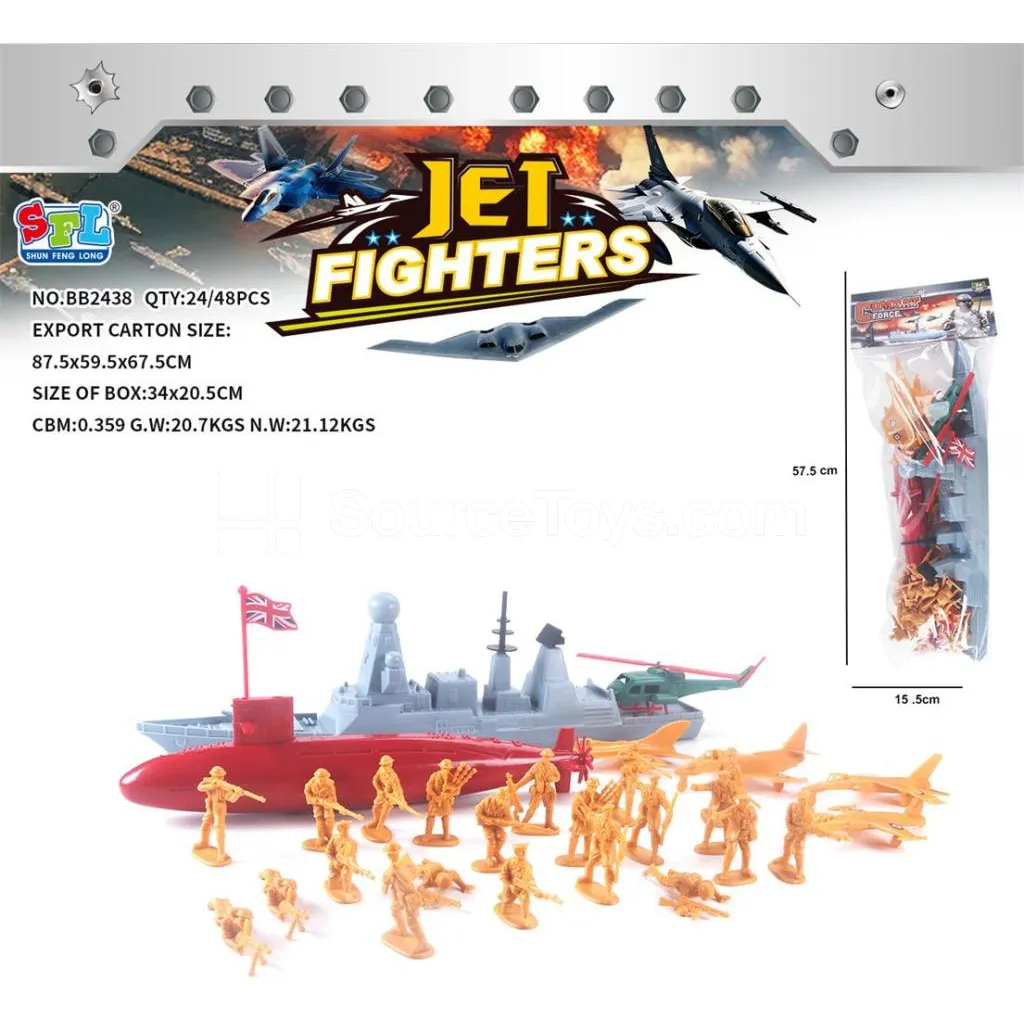 Military Fighter Jet Toy Set, 30 PCS