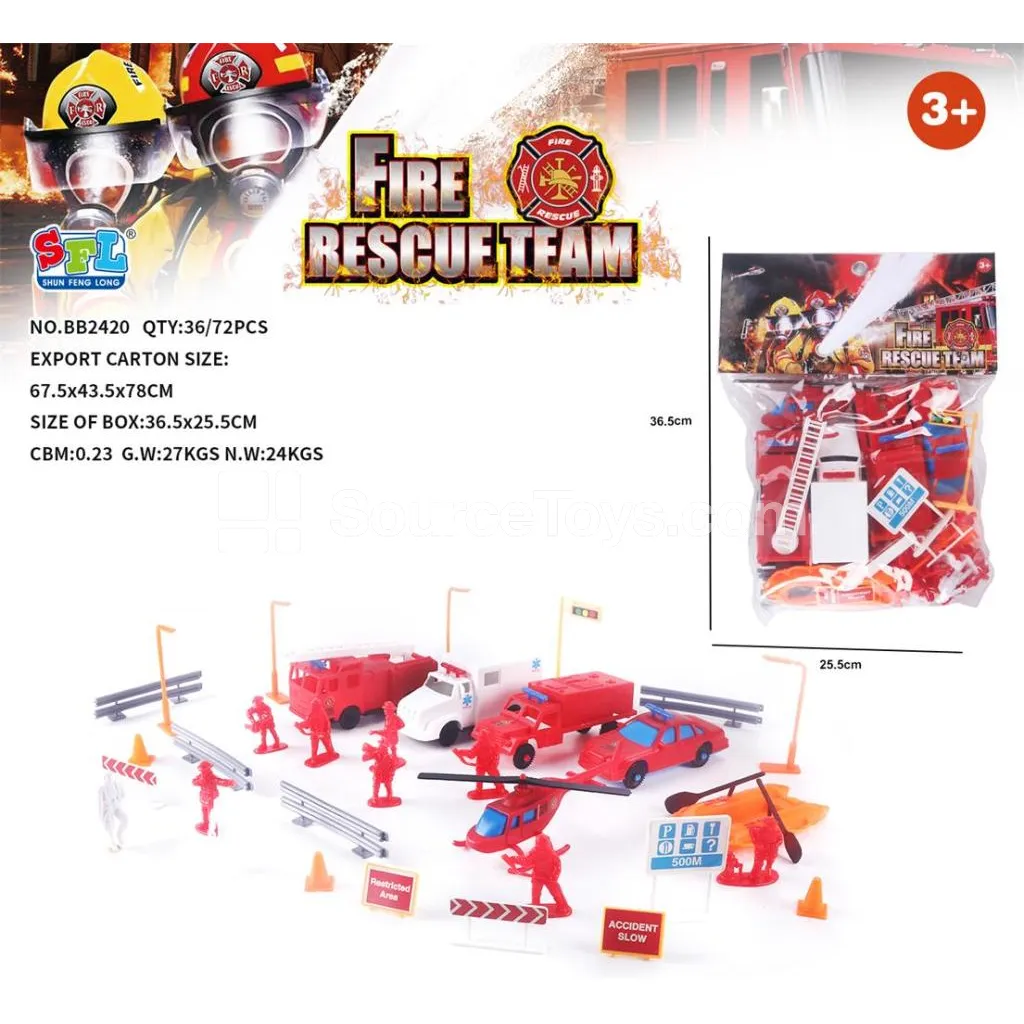 Fire Rescue Toy Set 60 PCS Fire Rescue Toy Set 60 PCS