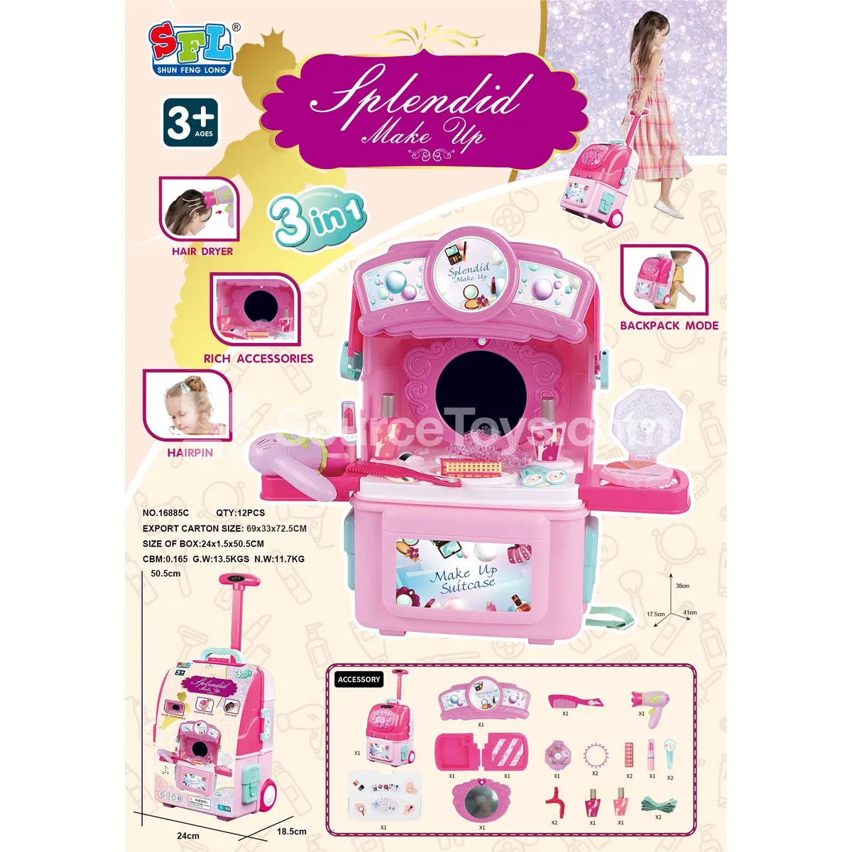 School Bag Makeup Trolley Case School Bag Makeup Trolley Case