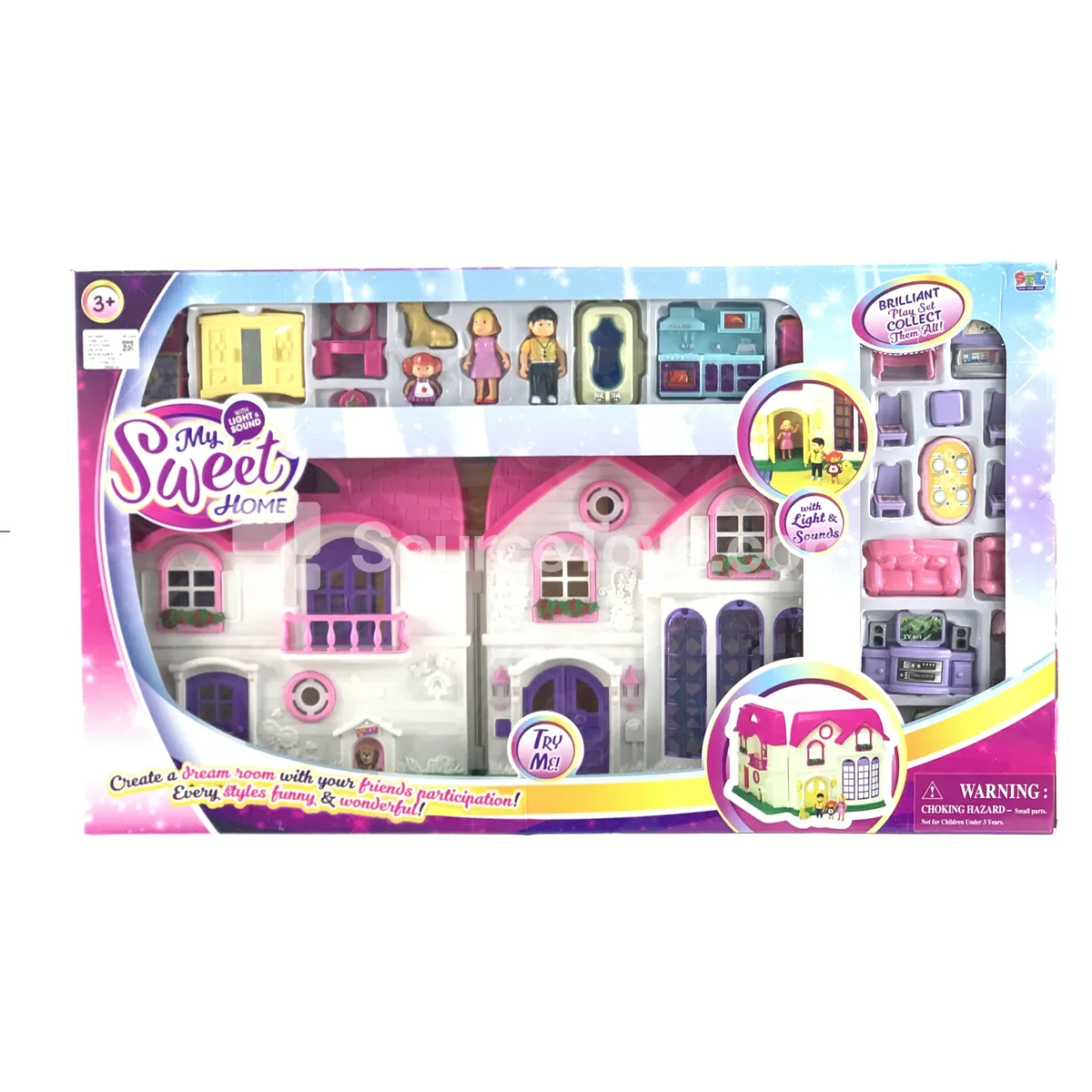 Sound & Light Villa with 2 AA Batteries Included