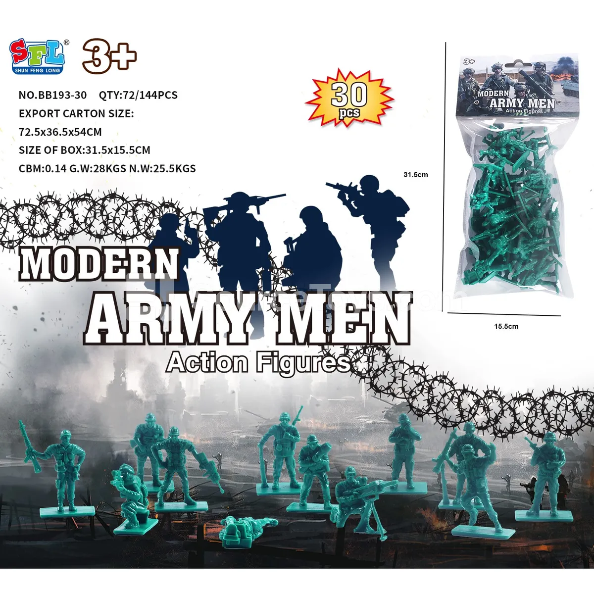 Square Base Army Figure