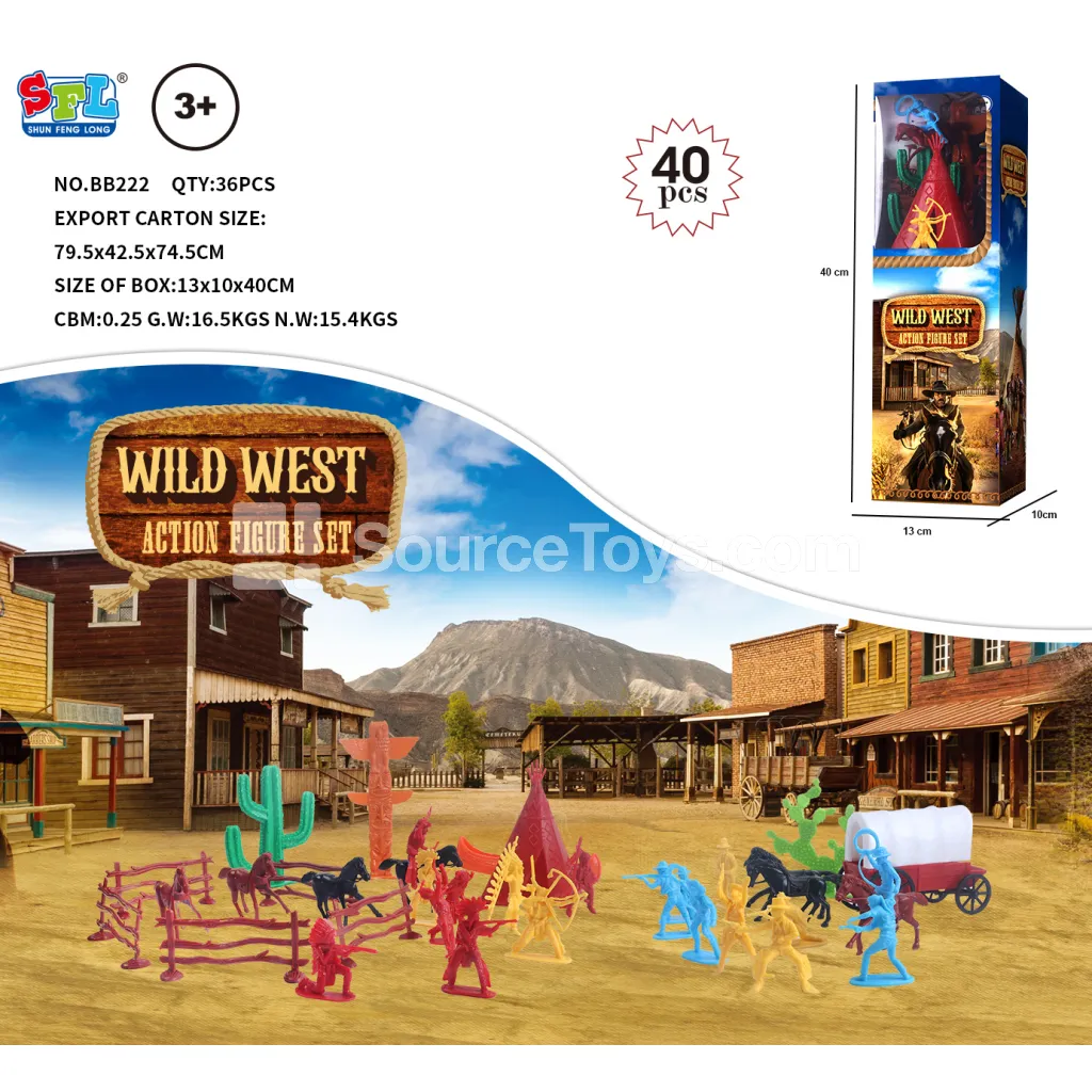 Western Cowboy 40-Piece Pretend-Play Set