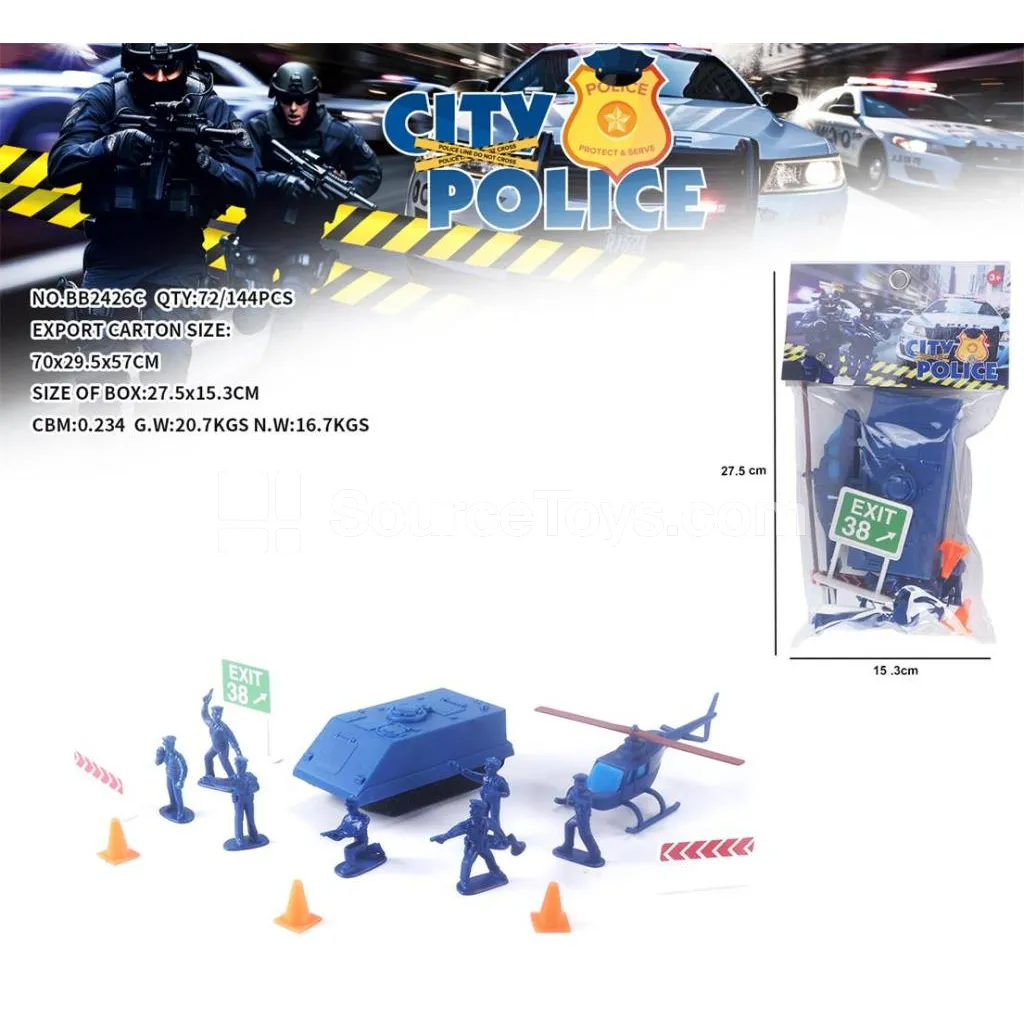 City Police Toy Set 15 PCS City Police Toy Set 15 PCS