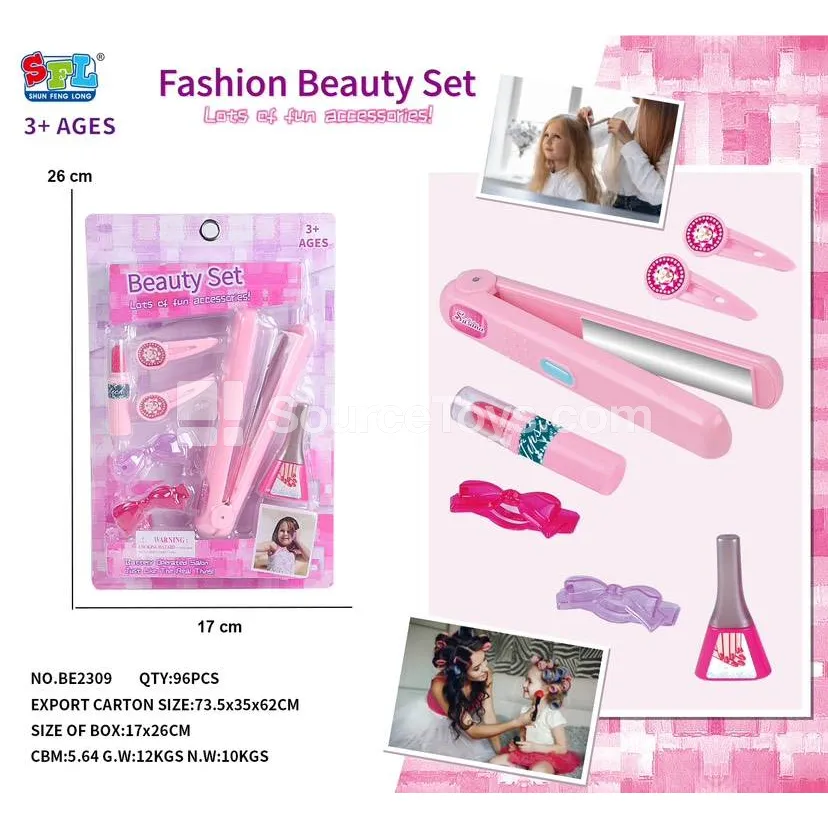 Pretend Play Cartoon Curling Iron & Accessories Set Pretend Play Cartoon Curling Iron & Accessories Set