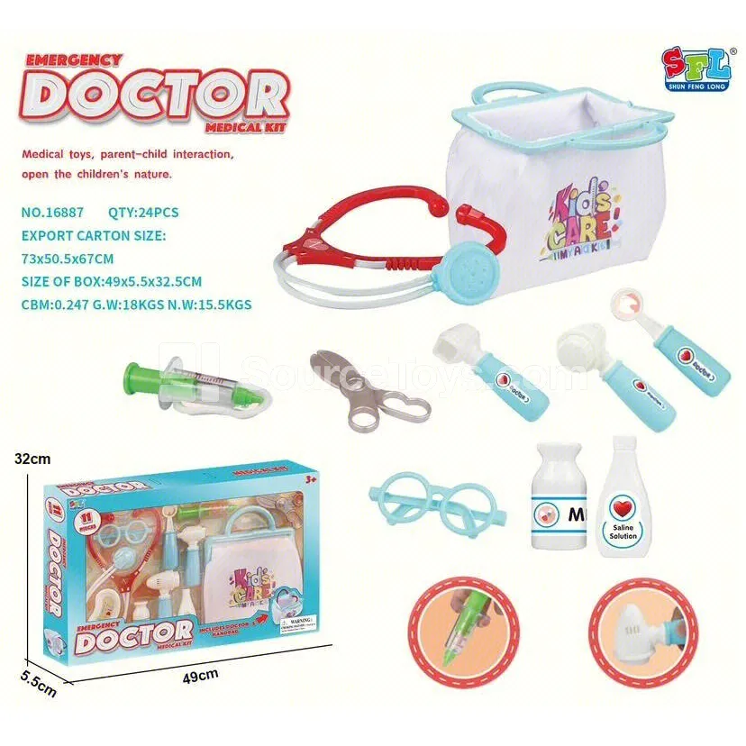 Pretend Play Doctor Set with Handbag Storage
