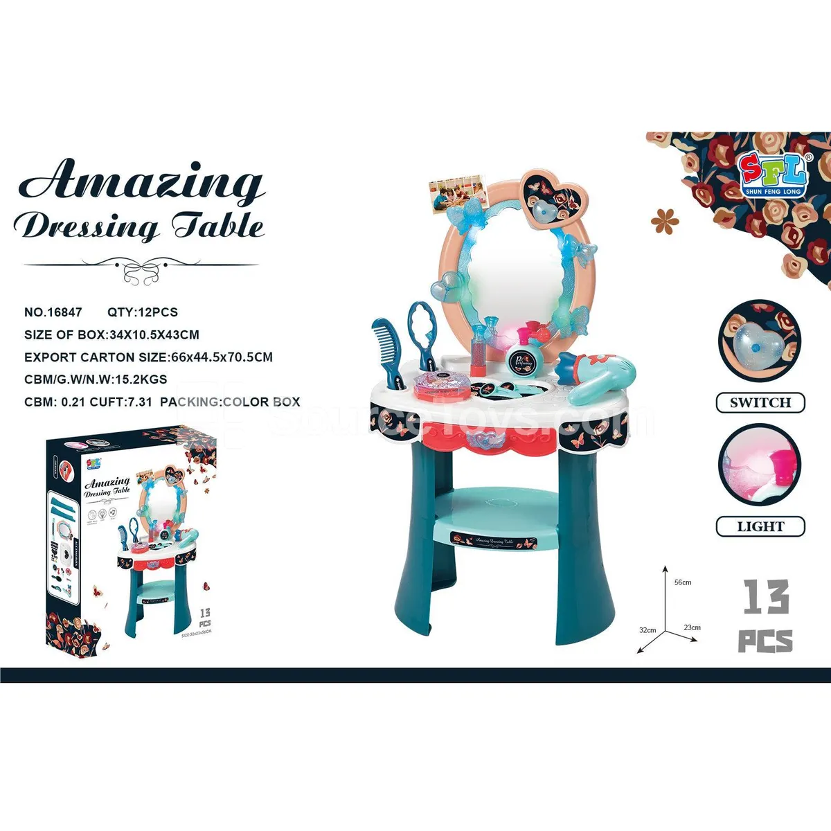 Pretend-Play Makeup Table