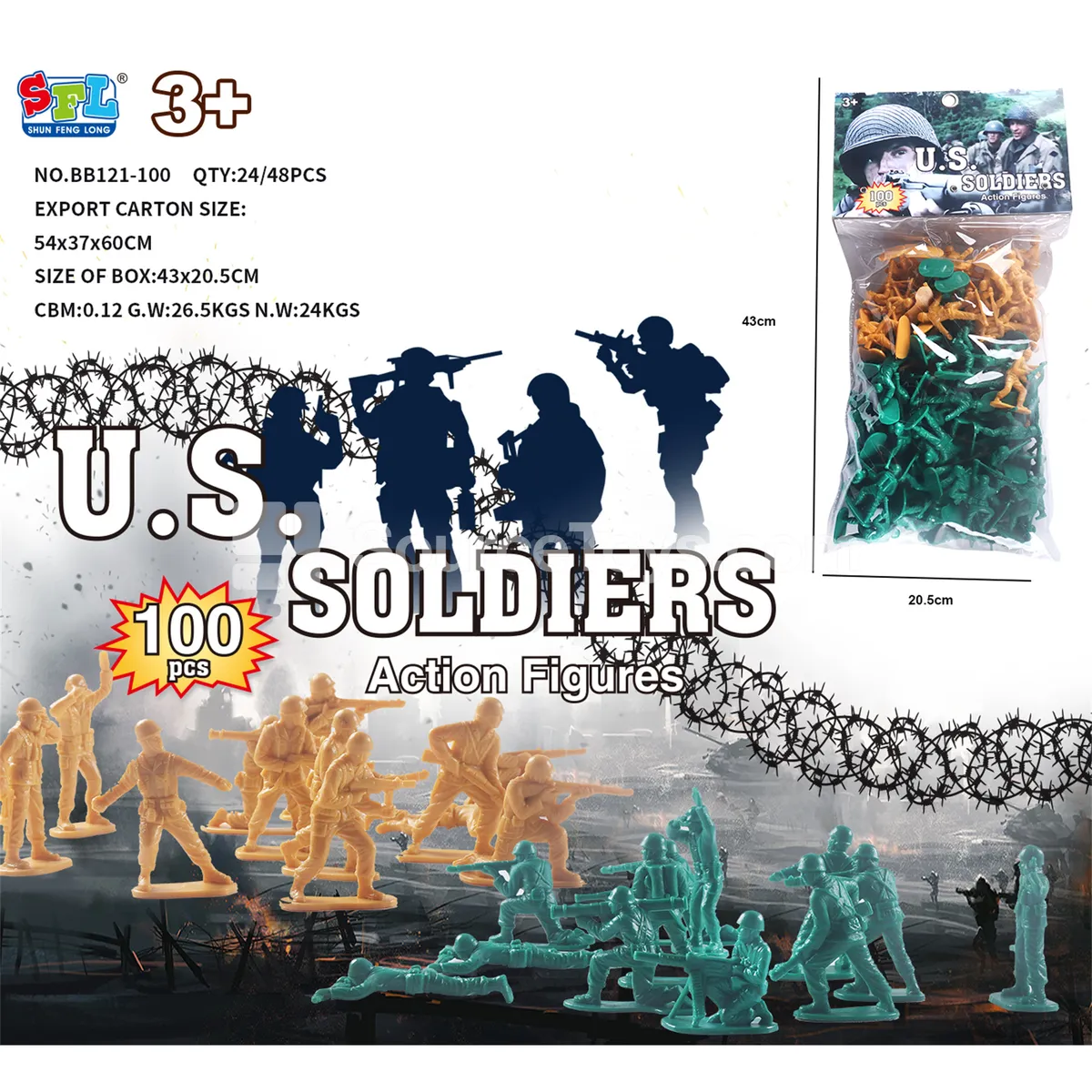 Round Base U.S. Soldier Toy Figure