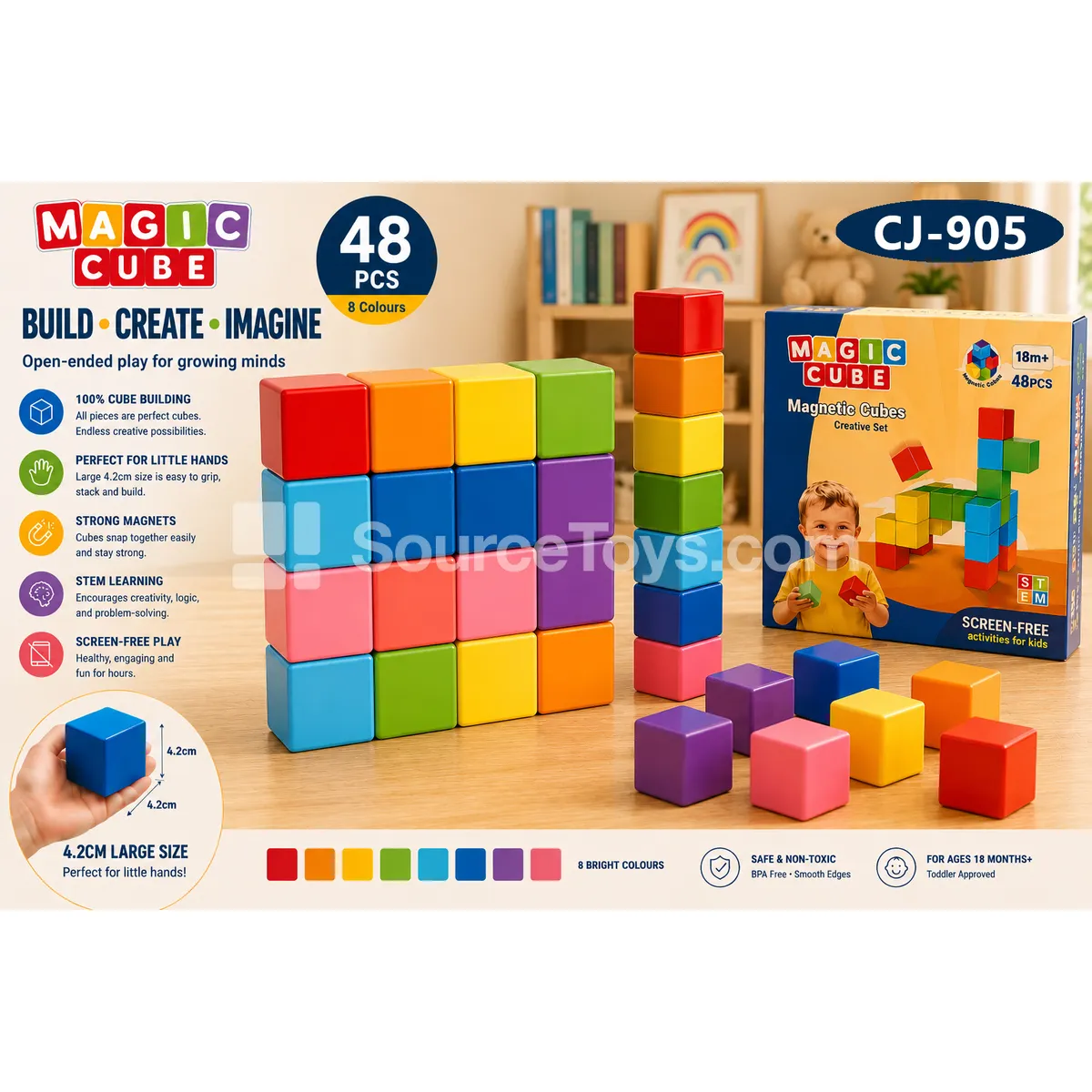4.2cm Magnetic Cube