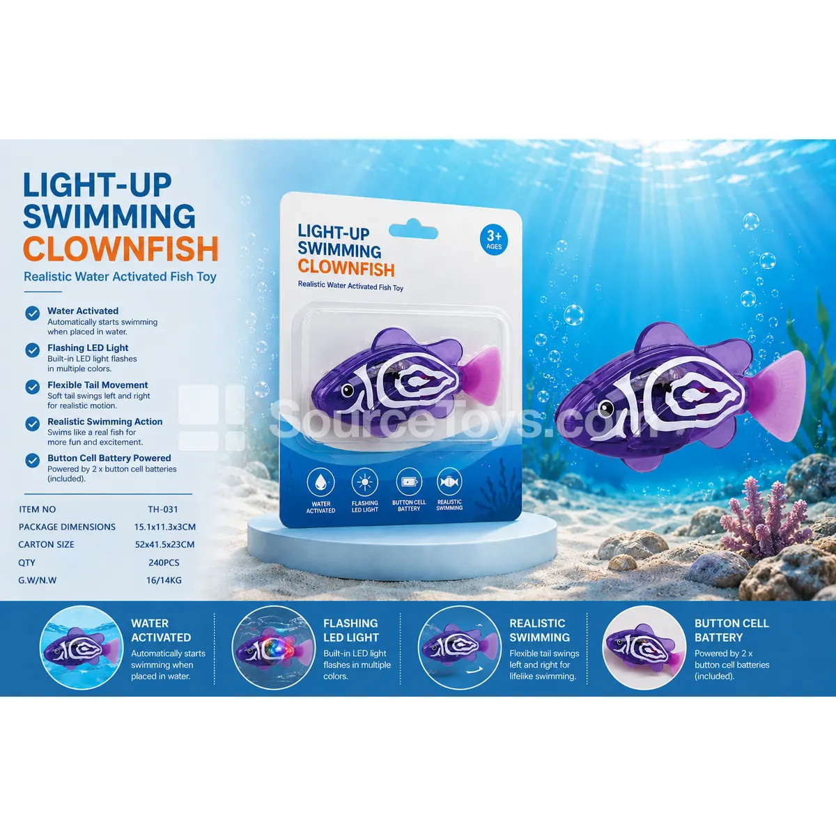Electric Light-Up Fish Toy