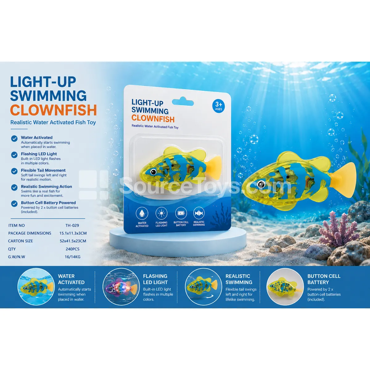 Electric Light-Up Fish Toy