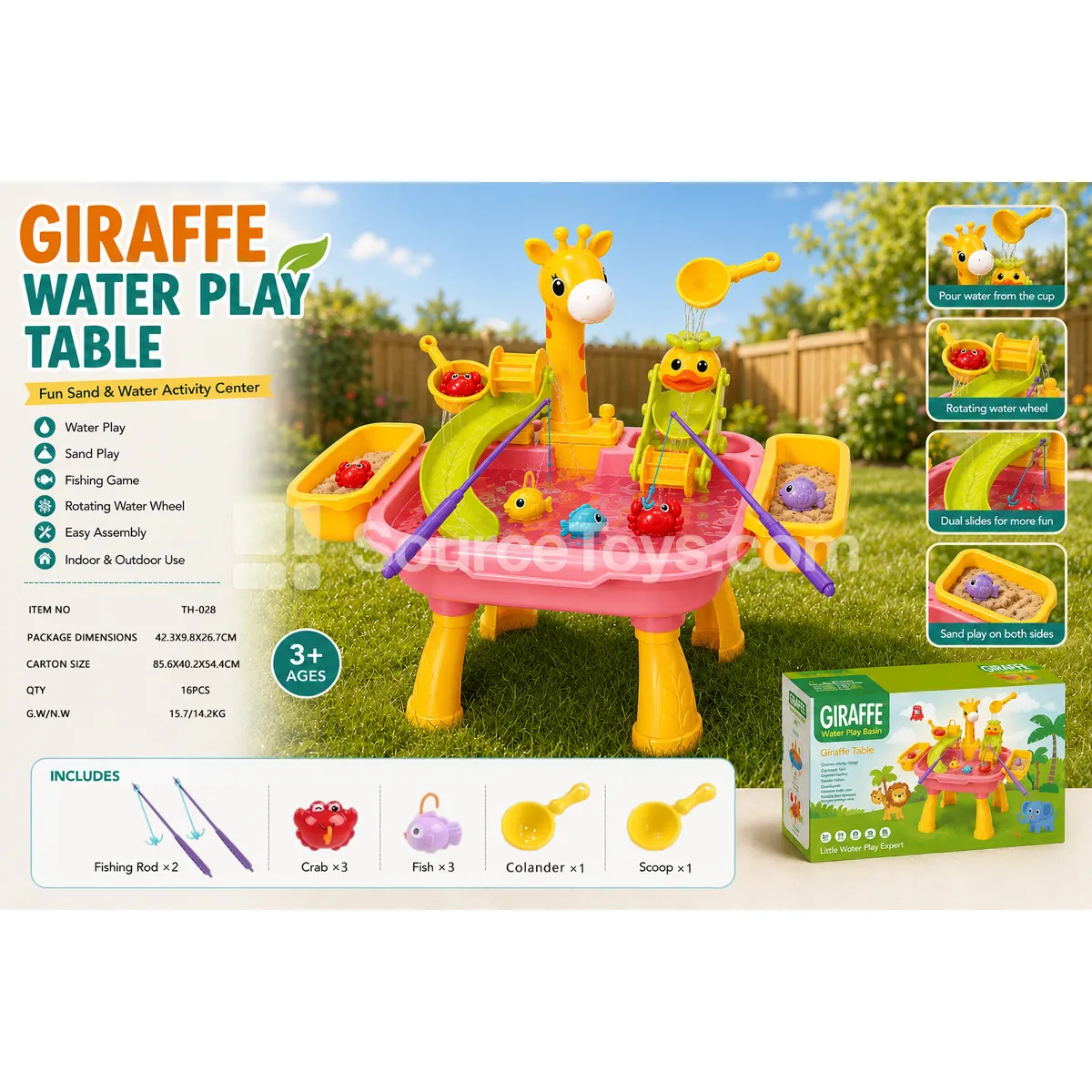 Water Play Table with Sink