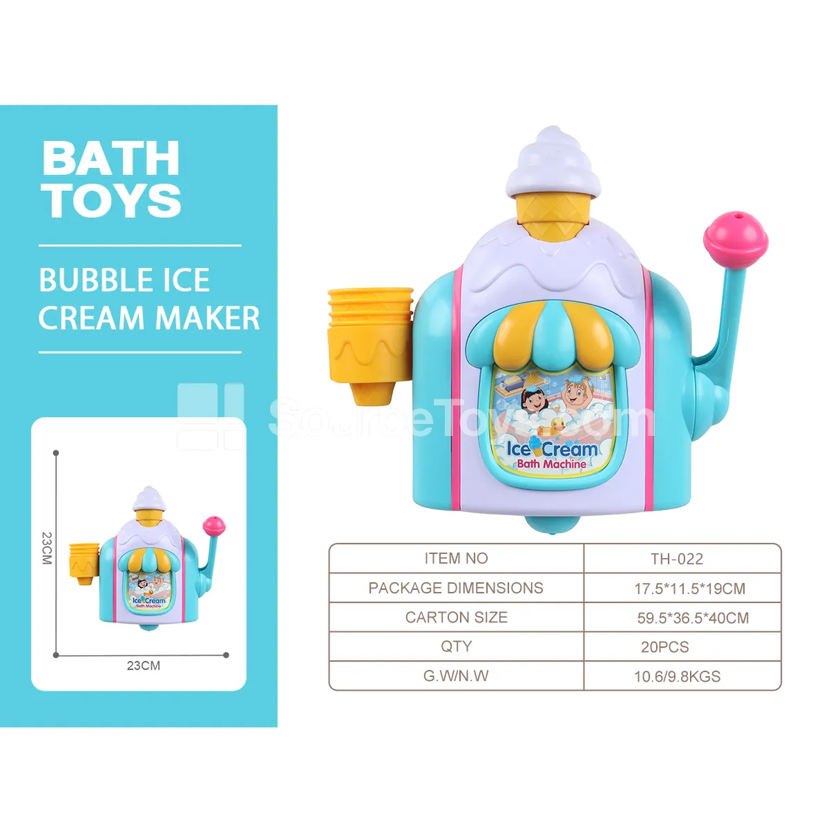 Ice Cream Bubble Machine Blue