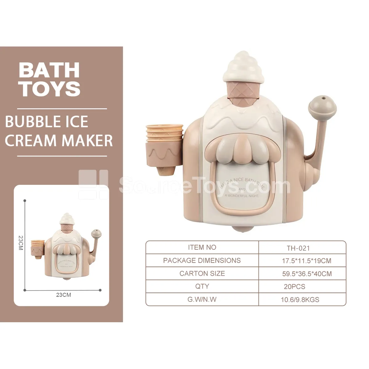 Ice Cream Bubble Machine - Cream Yellow