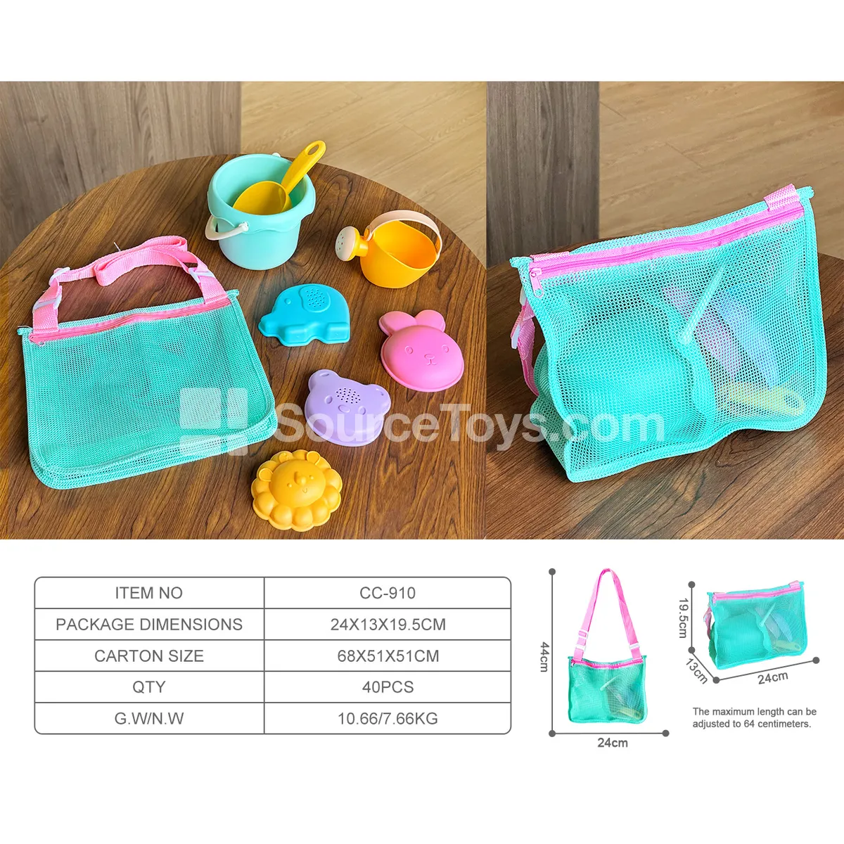 Beach Toy Set with Storage Bag, 8 pcs