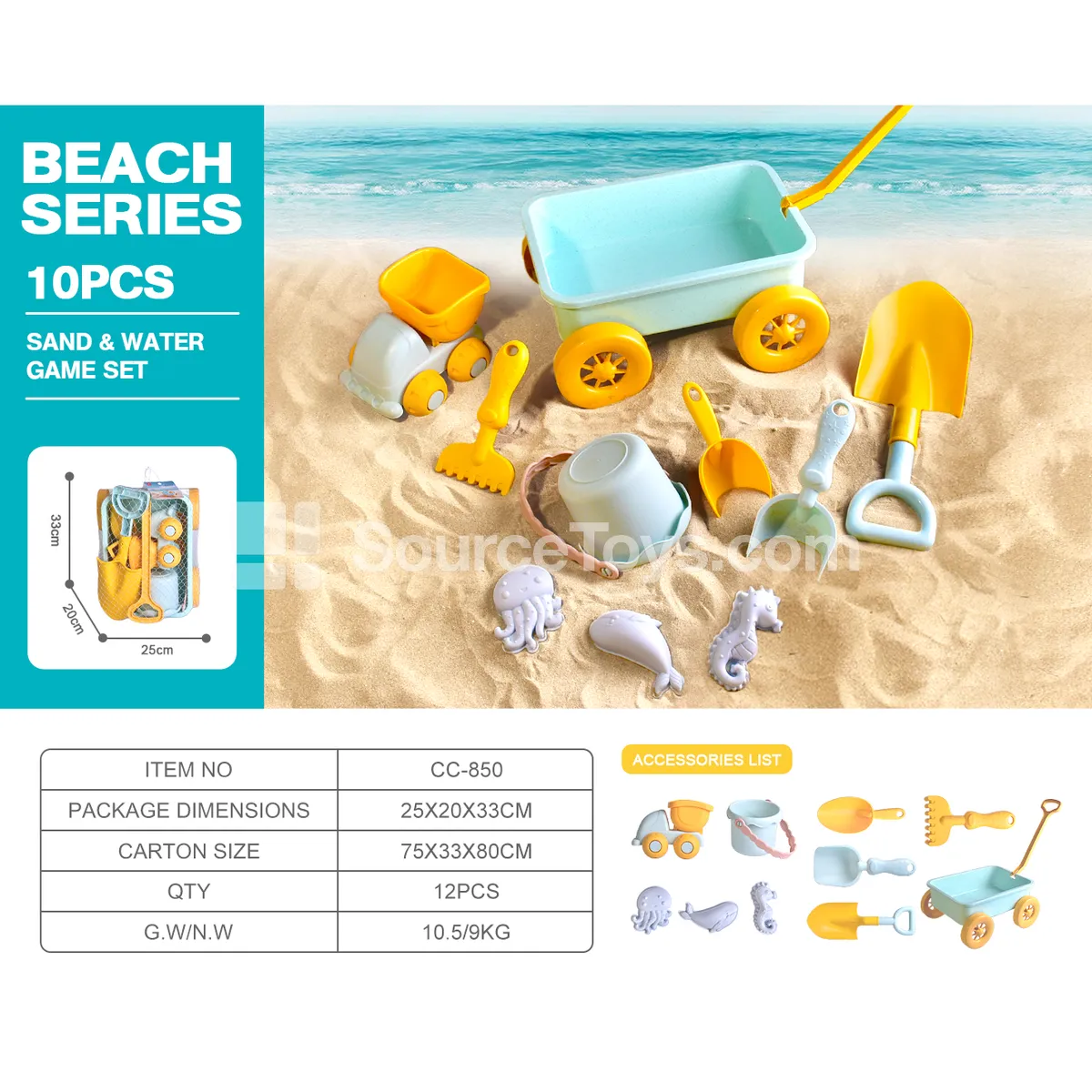Wheat Straw Soft Plastic Beach Toy Set