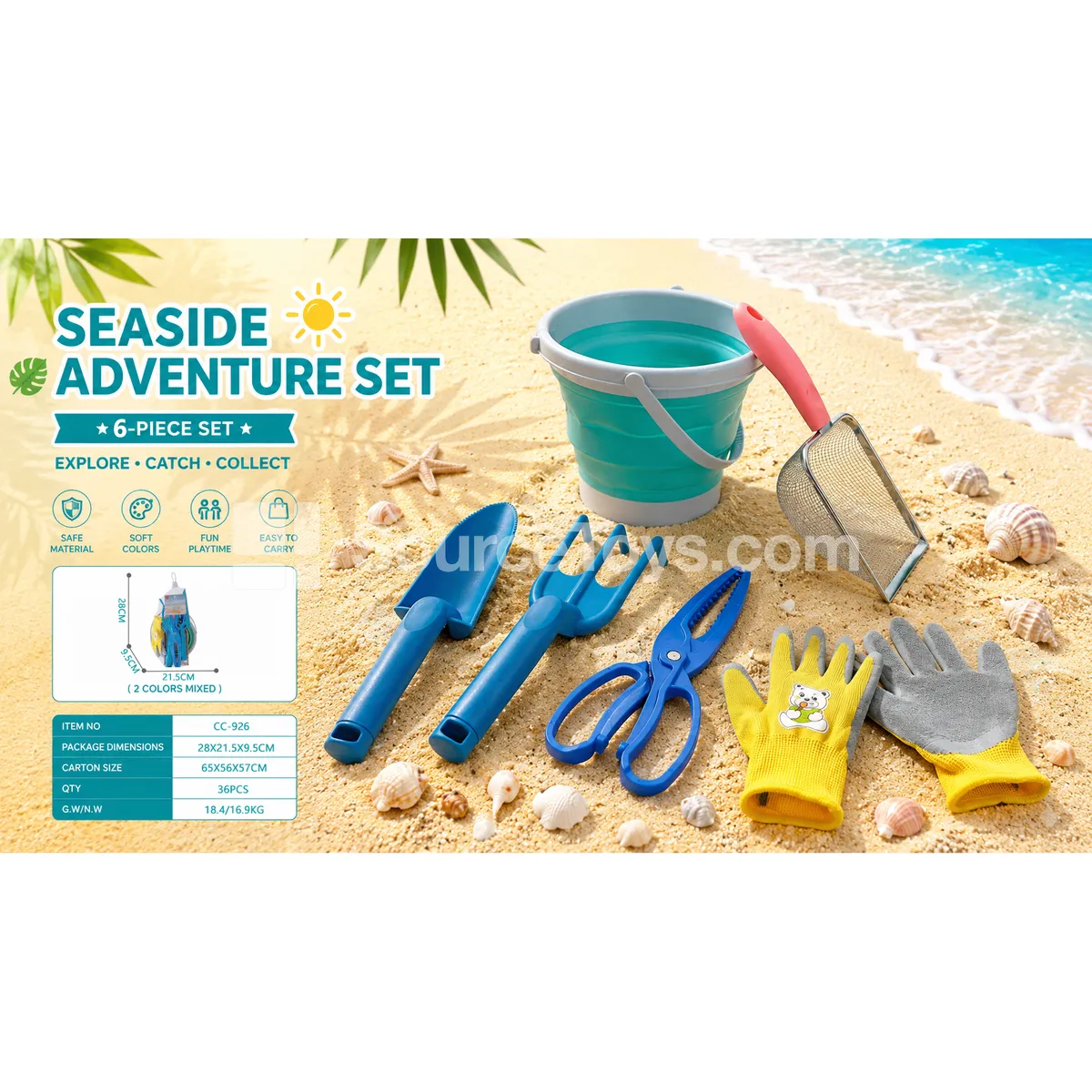 6-Piece Beach Toy Set