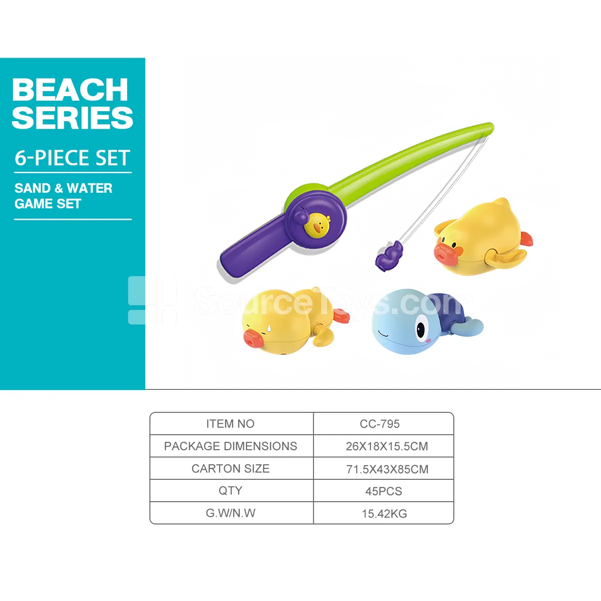 Magnetic Fishing Set with Wind-up Animal