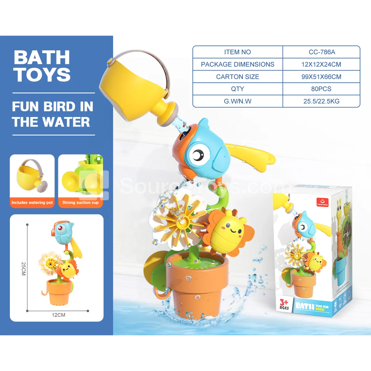 Water Play Bird with Shower Head