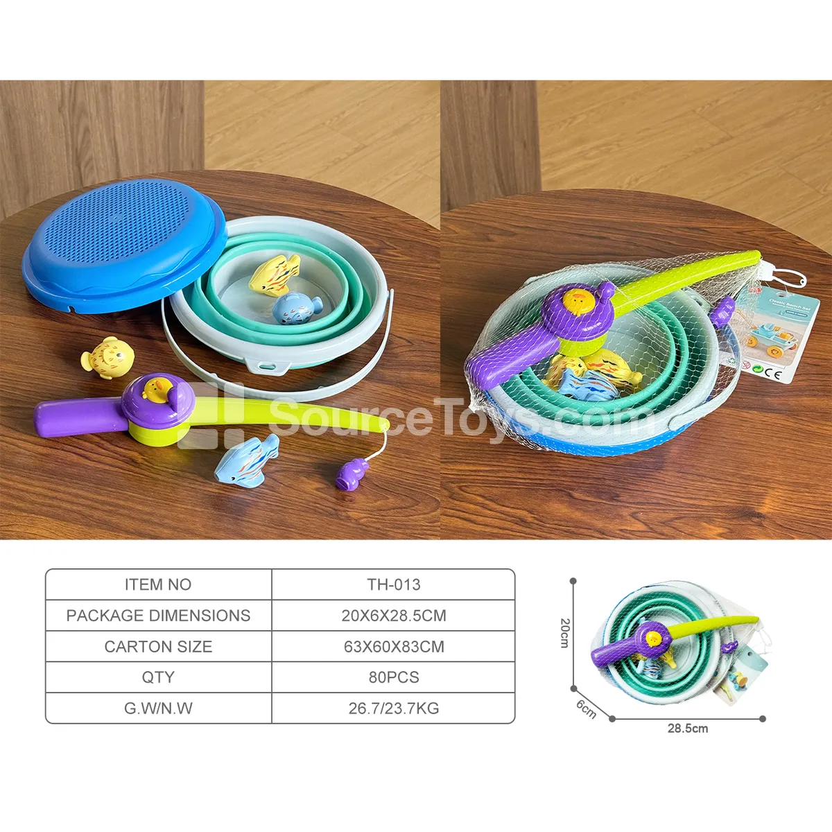 Magnetic Fishing Folding Bucket Set