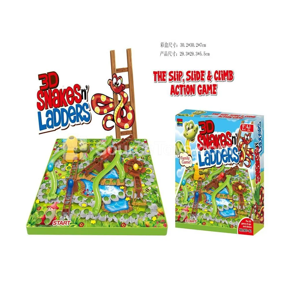 3D Snakes and Ladders Board Game