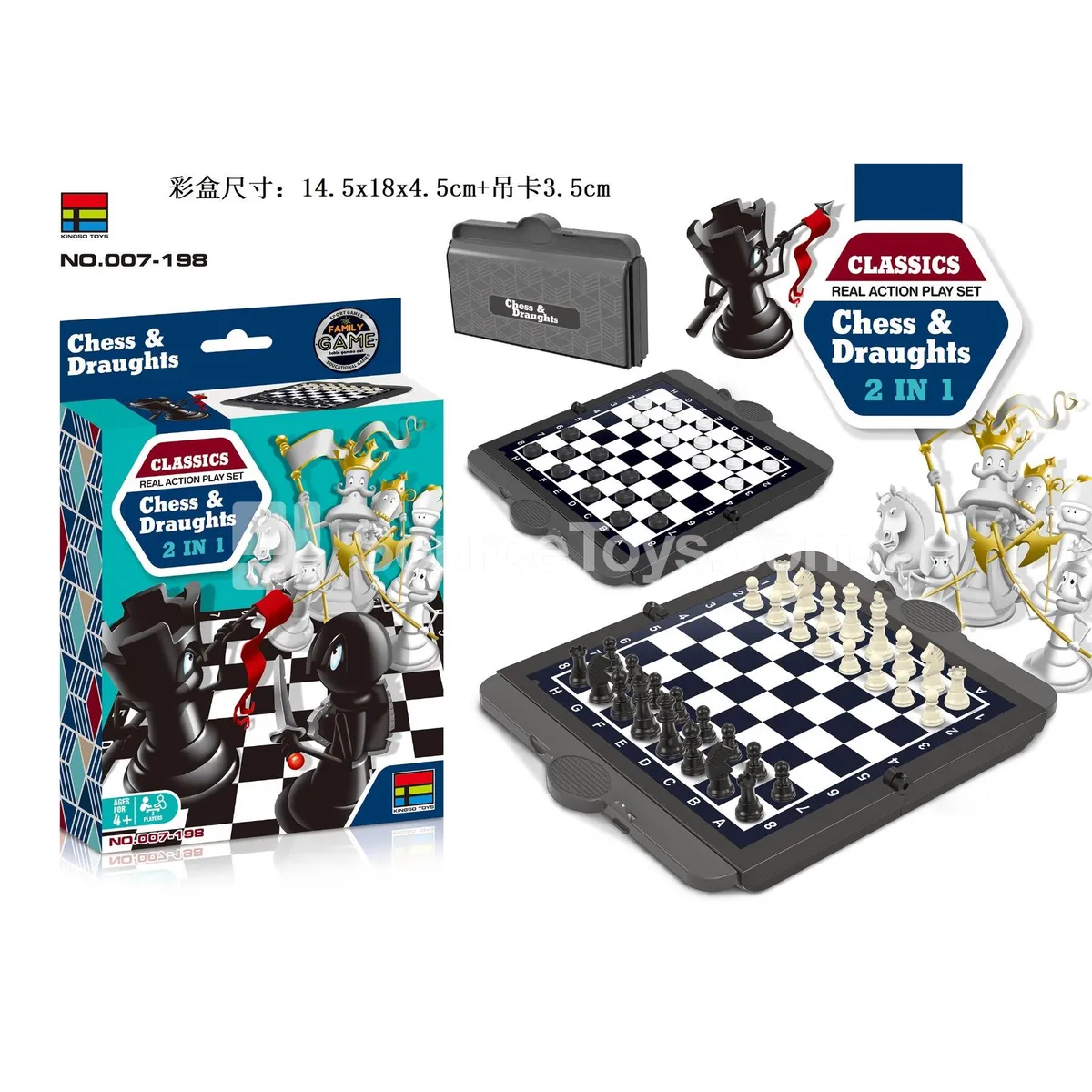 Chess and Checkers 2-in-1 Board Game