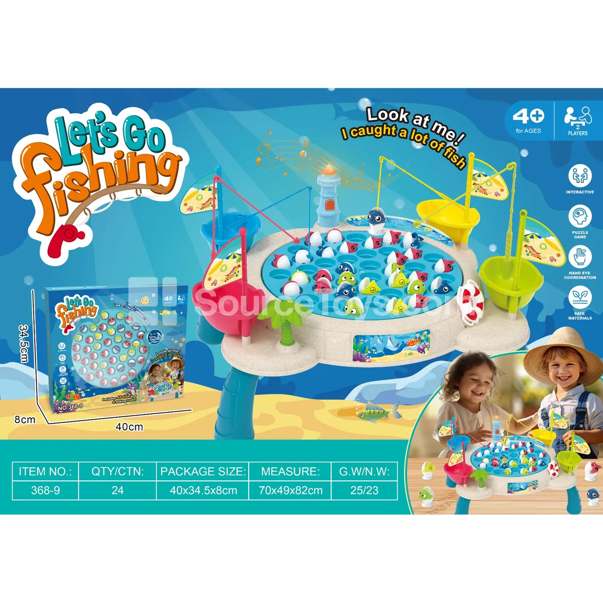 Electric Fishing Game with Music and Lights