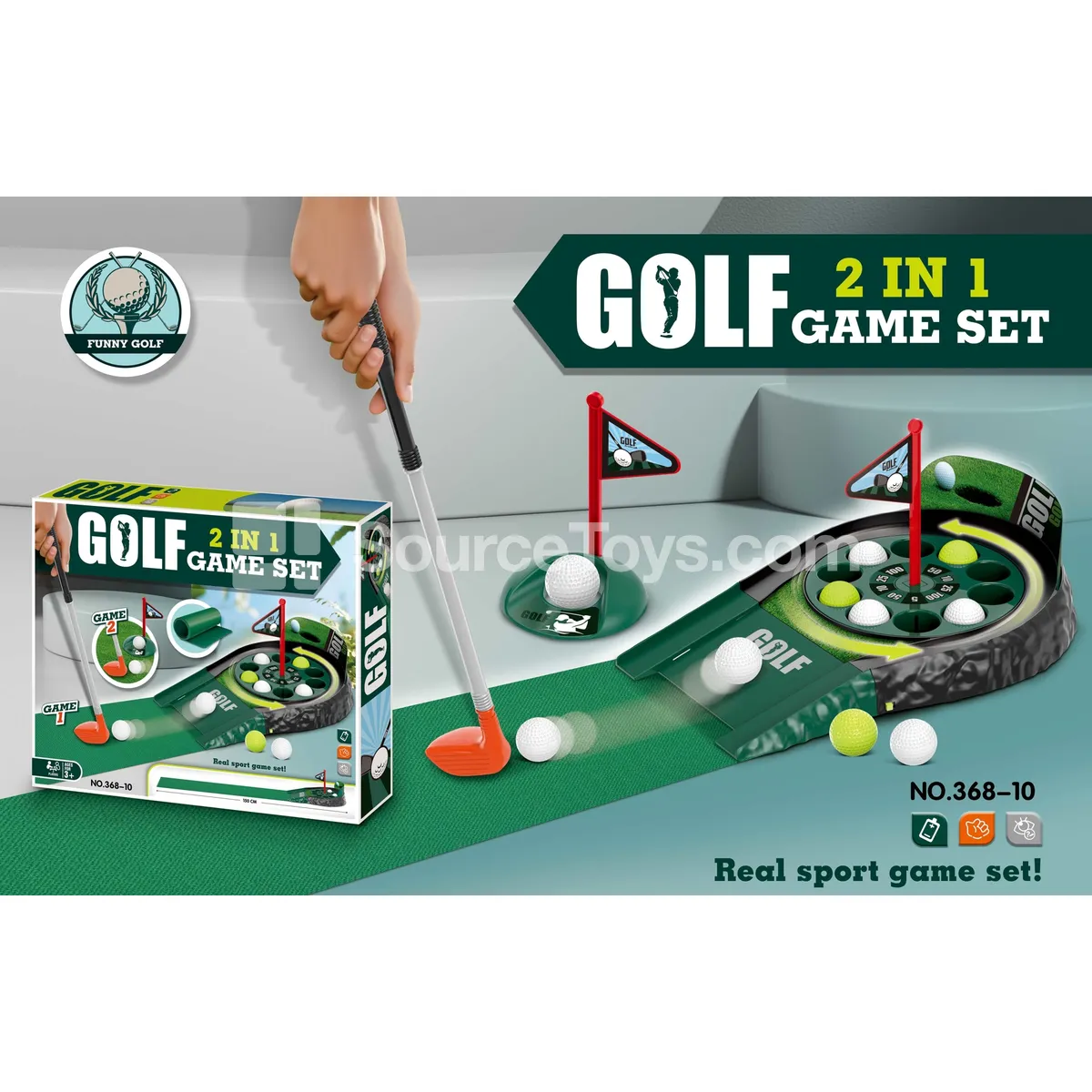 Electric Golf Toy (No Music, 2 AA Batteries)
