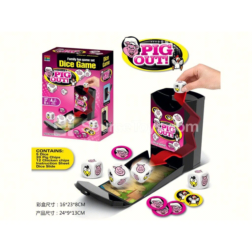 Pig and Chicken Dice Card Game