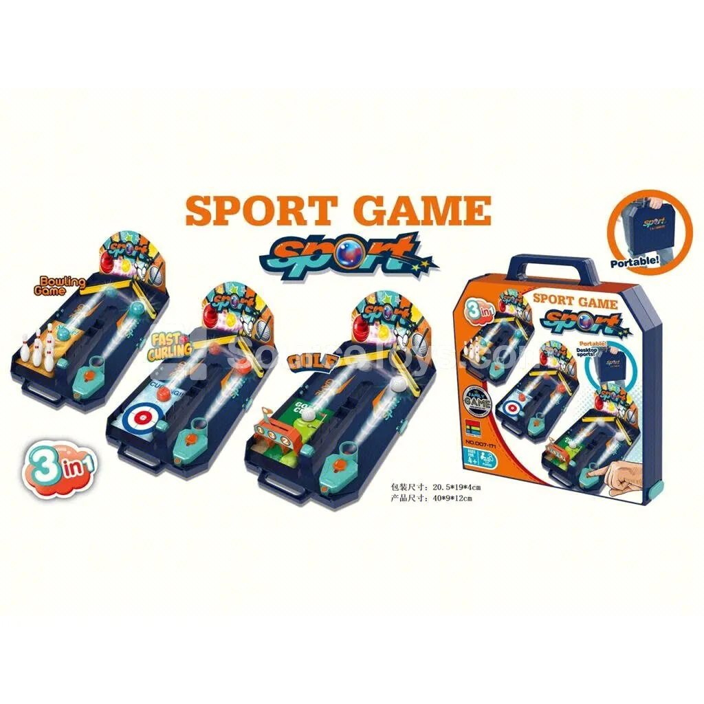 Golf, Bowling & Curling Game Accessory Set in Gift Box with Handle, Random Colors