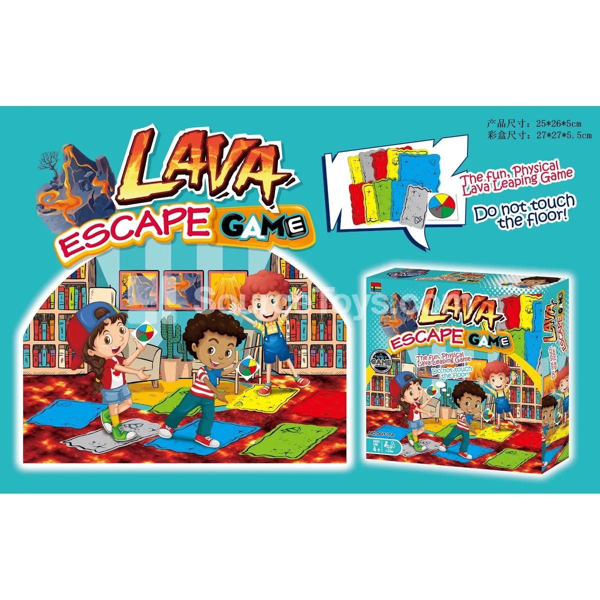 Volcano Eruption Game with Matte Lamination