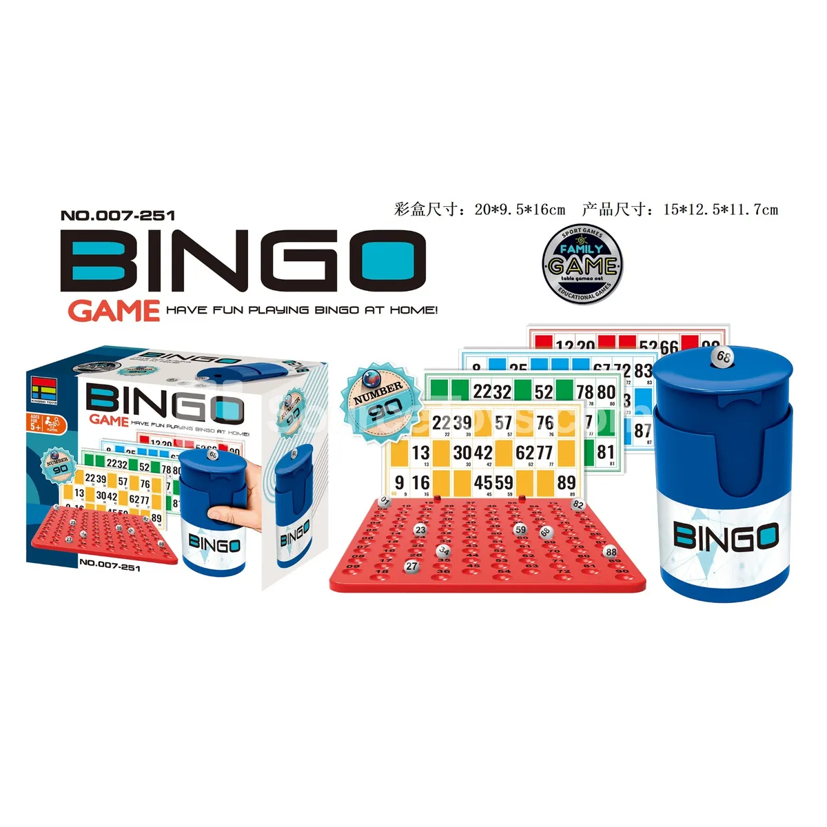 Bingo Game (90 Balls, 48 Cards)