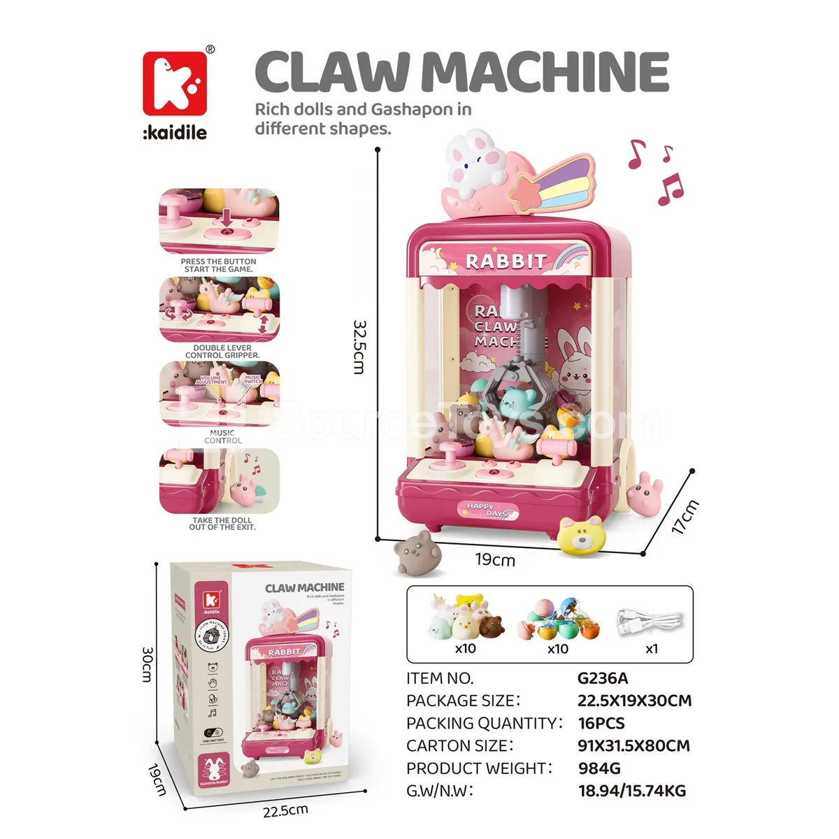 Medium Rabbit Claw Machine Medium Rabbit Claw Machine