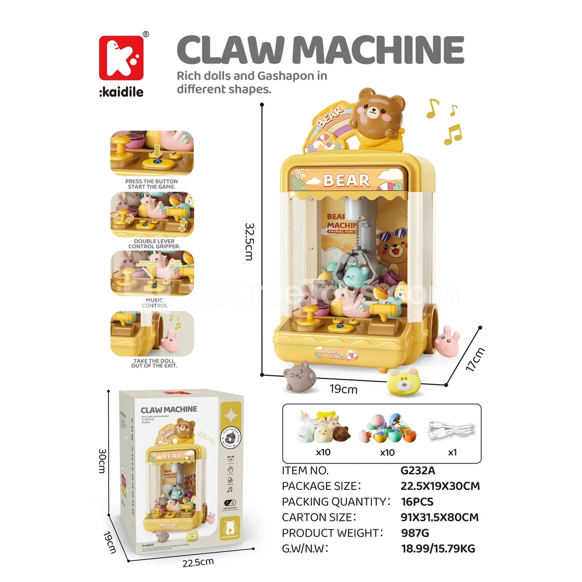Medium Bear-Head Claw Machine Medium Bear-Head Claw Machine