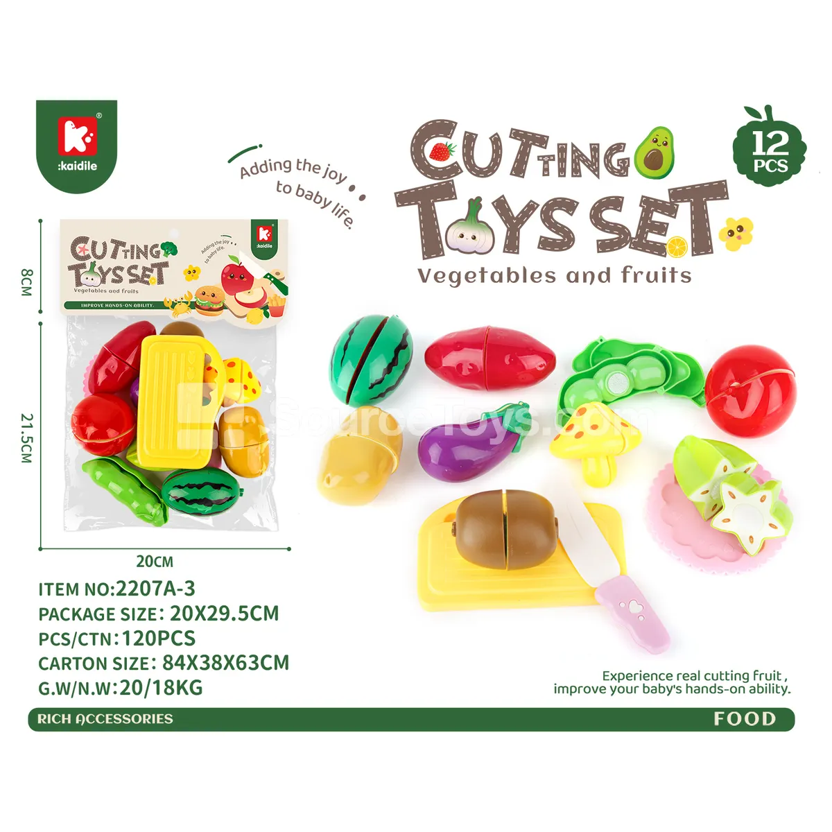 Fruit and Vegetable Cutting Play Set