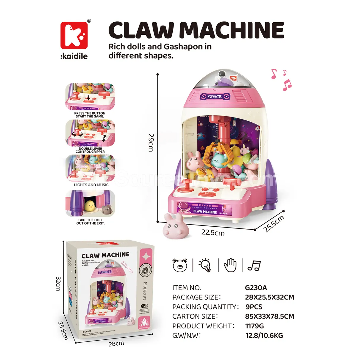 Medium Rocket Claw Machine