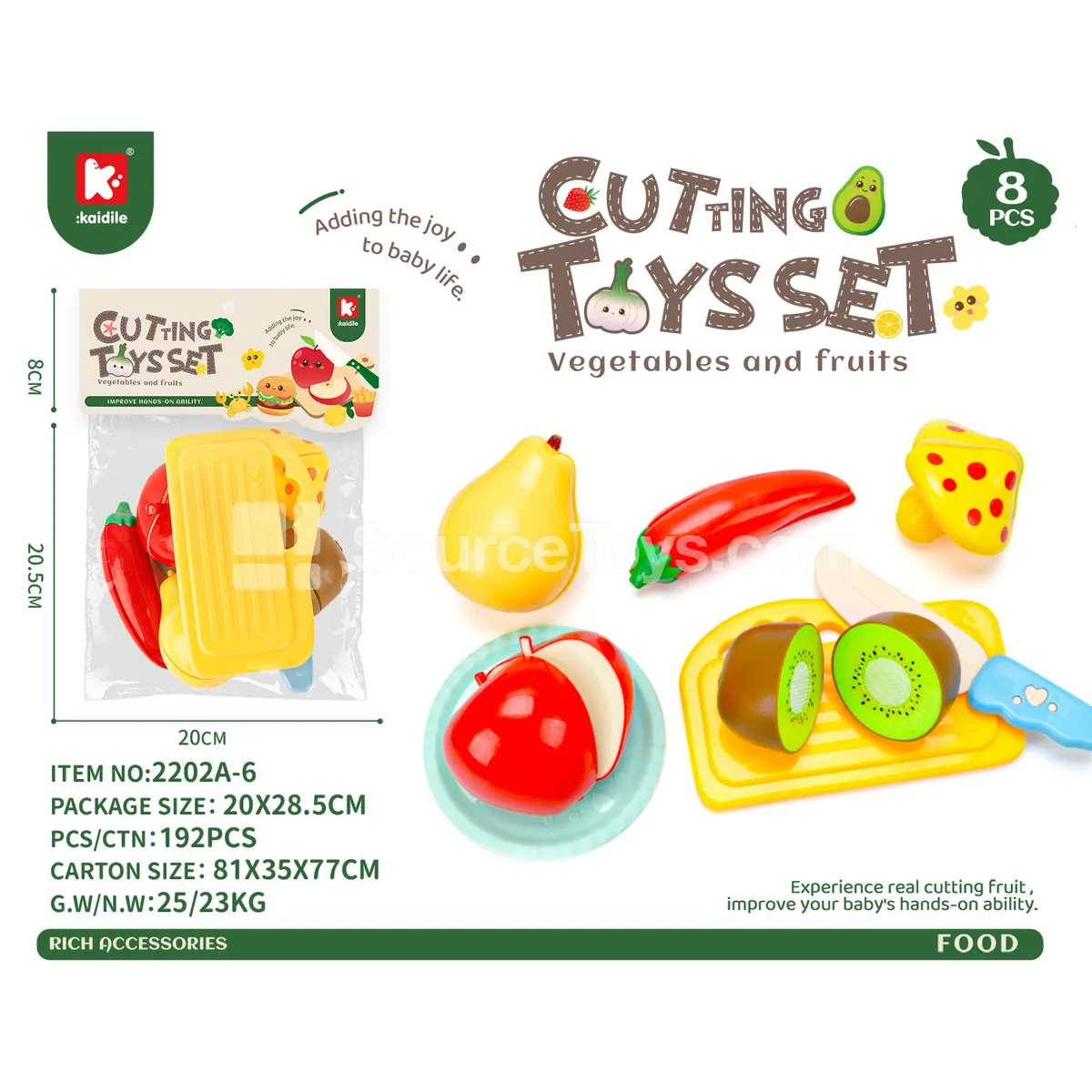 Fruit and Vegetable Assorted Cutting Play Set