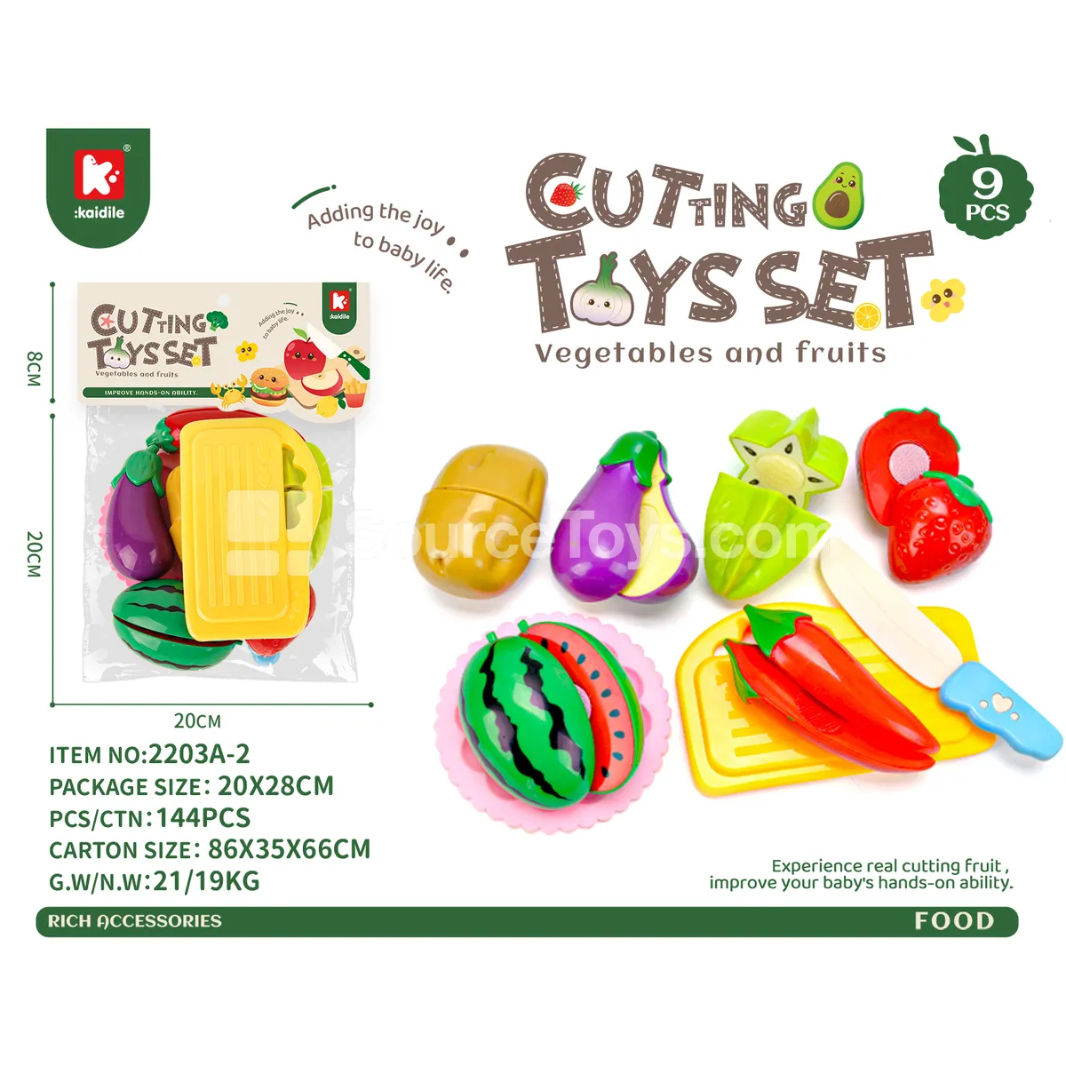 Fruit & Vegetable Assorted Cutting Playset