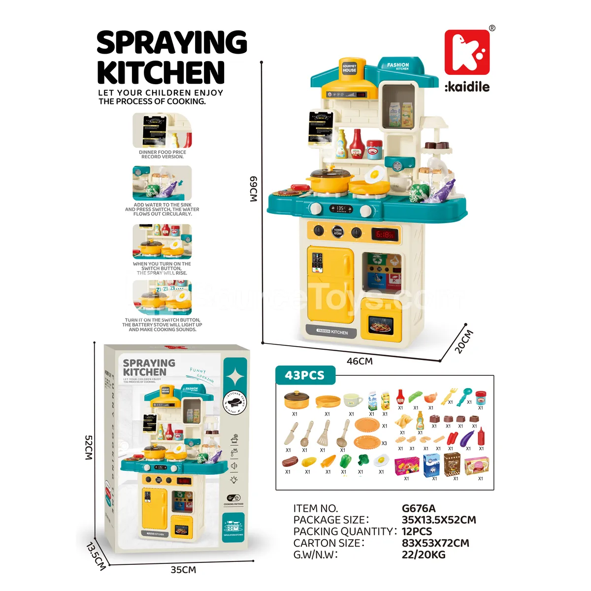 Kitchen Playset 42-Piece with Spray Kitchen Playset 42-Piece with Spray