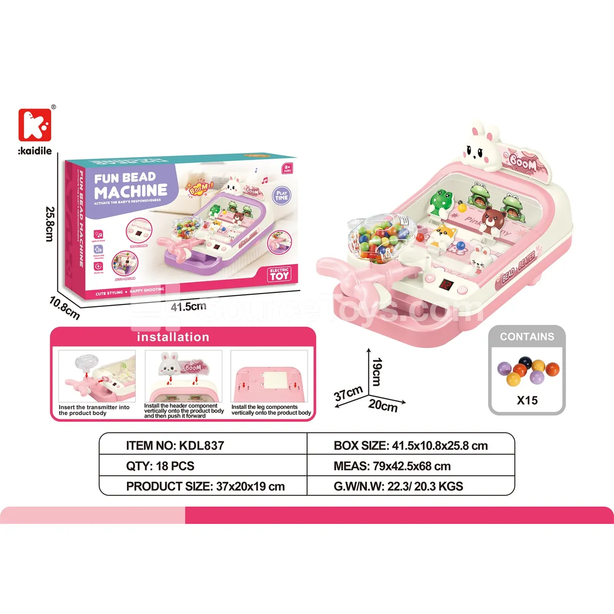 Pink Rabbit Bead Shooter