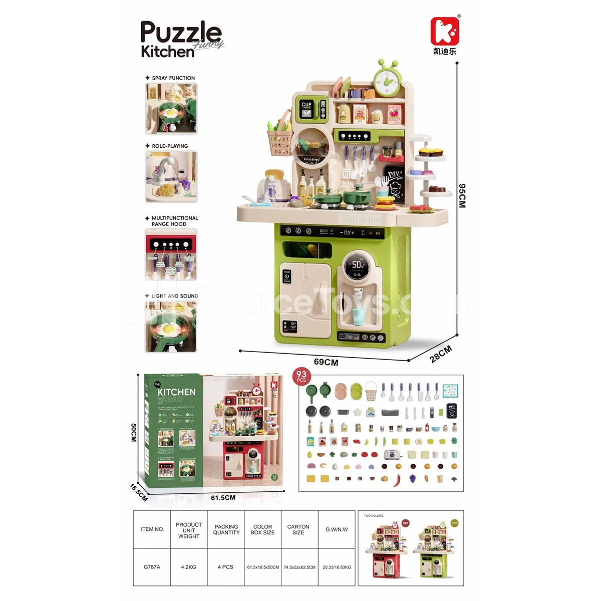 95cm Kitchen Pretend-Play Set with Bread Maker (93 Pieces) 95cm Kitchen Pretend-Play Set with Bread Maker (93 Pieces)