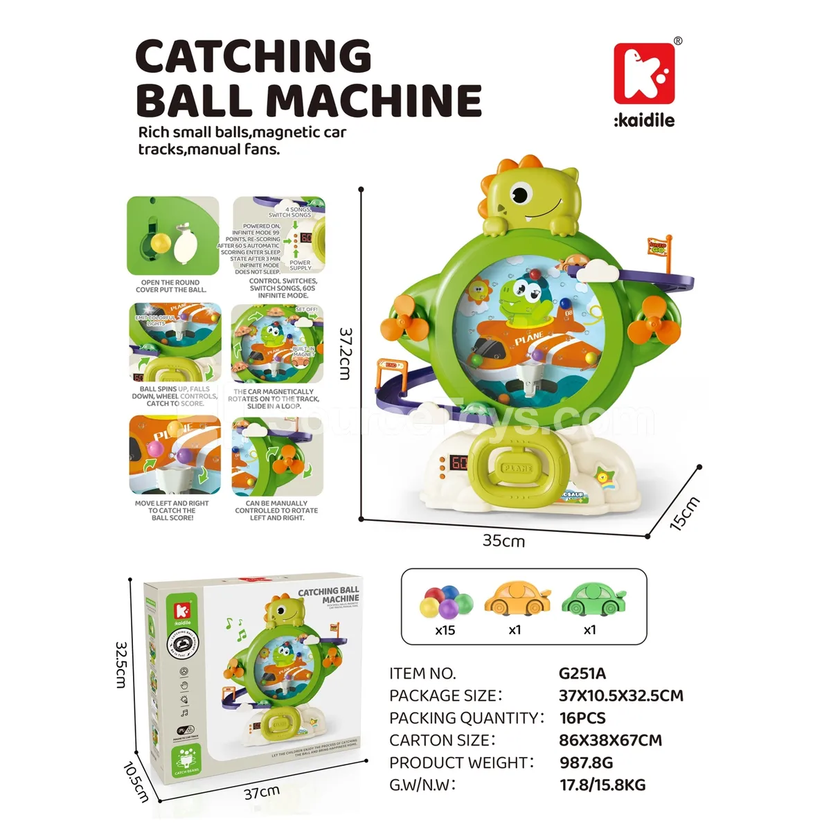 Dinosaur Bean Catcher Toy