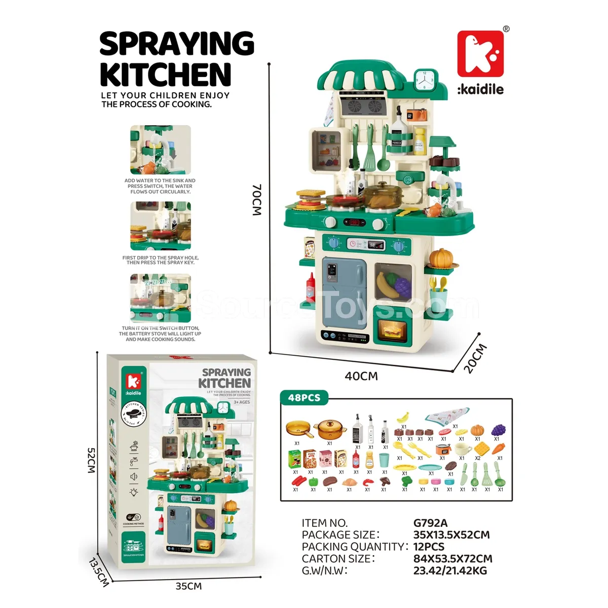 Kitchen Spray Playset 48 Pcs Kitchen Spray Playset 48 Pcs