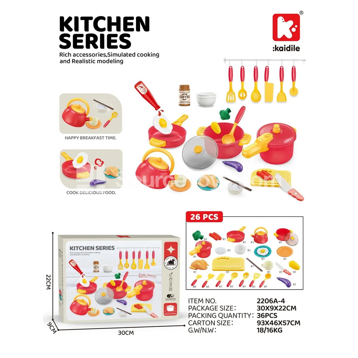 26-Piece Kitchen Play Set