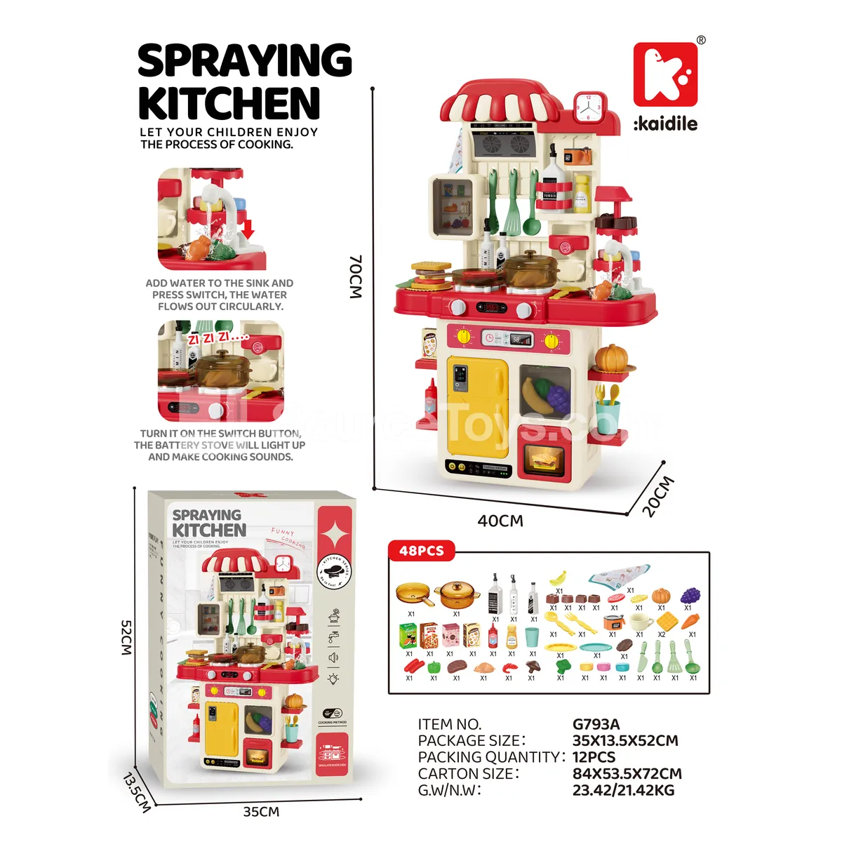 No-Spray Large Kitchen Playset 48pcs No-Spray Large Kitchen Playset 48pcs