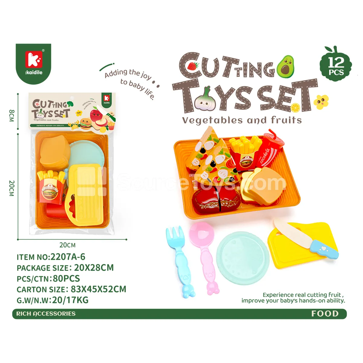 Pretend-play Fast Food Cutting Set in Basket Pretend-play Fast Food Cutting Set in Basket