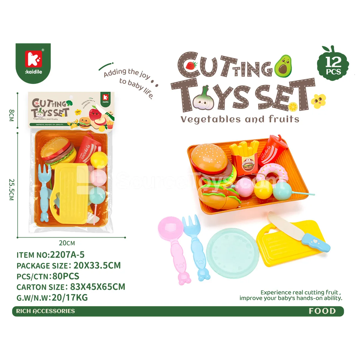 Fast Food & Pastry Cutting Play Set in Basket Fast Food & Pastry Cutting Play Set in Basket