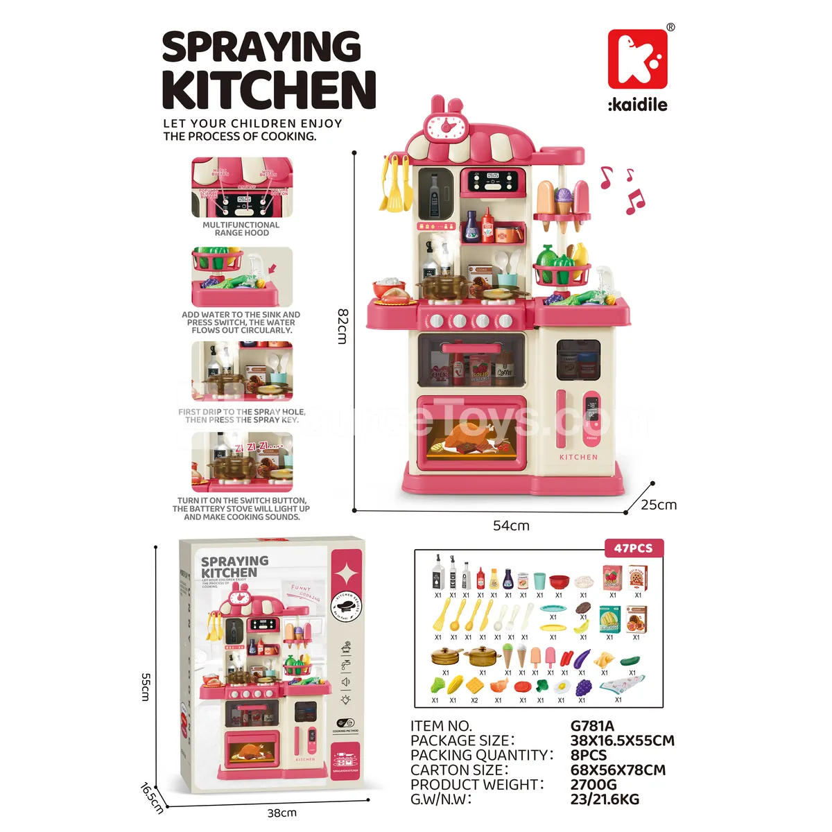 82cm Large Kitchen 47-Piece Set
